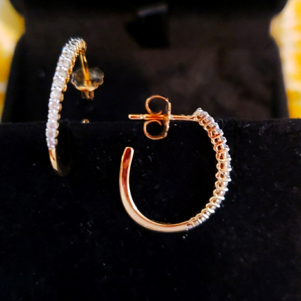 Diamond Hoop Earrings